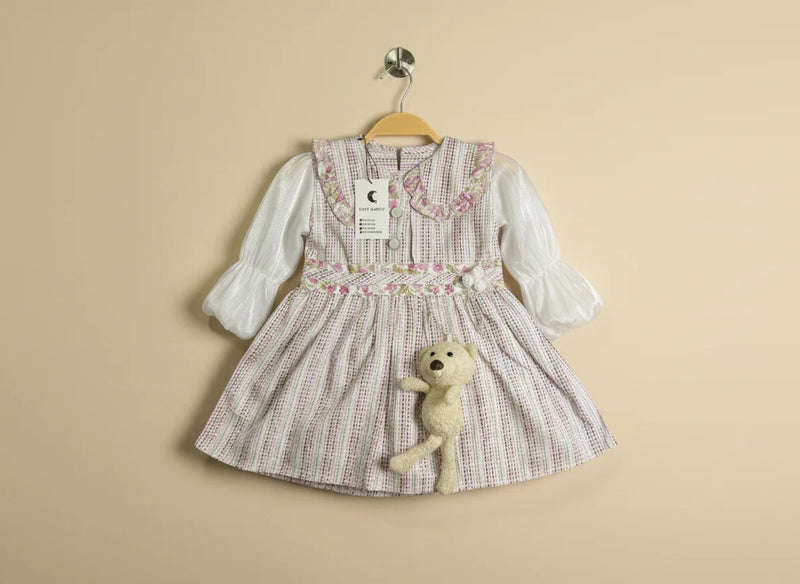 Turkish Frock With Teddy 1-4 Years Baby Girls