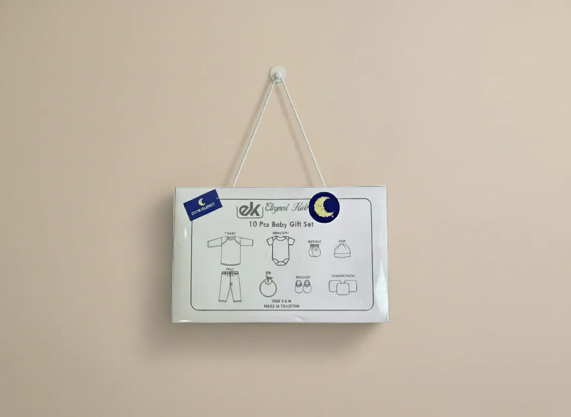 Newborn Baby Gift Set 10Pcs Compact Box Soft 100% Cotton