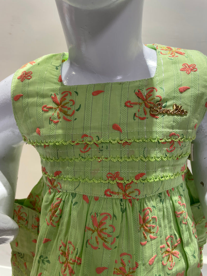 100% Pure Cotton Baby Girl Frock – Breathable Summer Dress