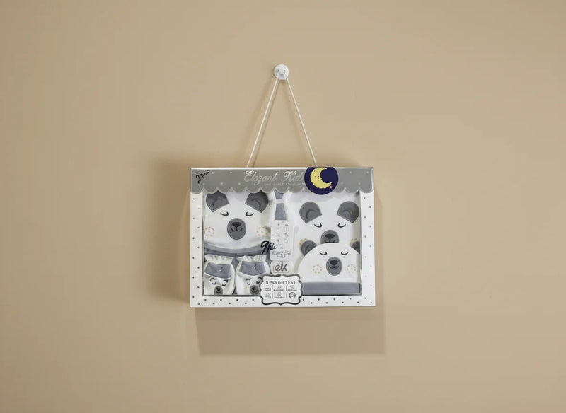 9 Pcs Gift Set 100% Cotton 0-6 M
