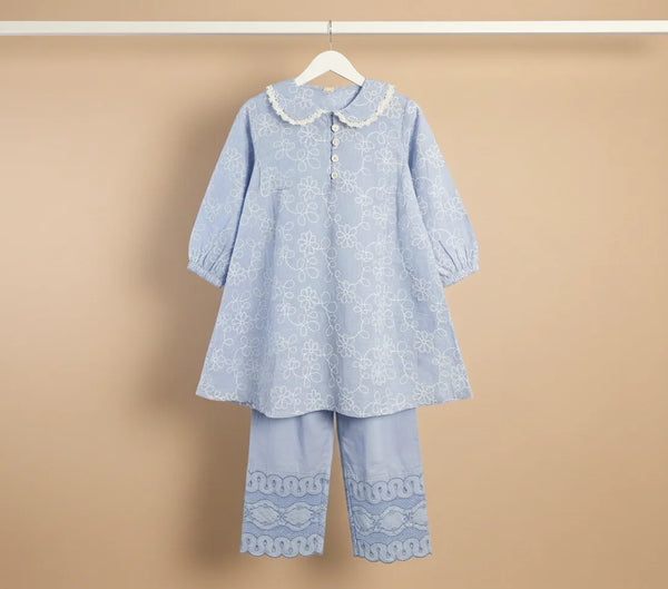 Fashionable Baby Girls Frock & Trouser Combo