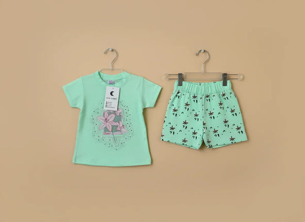 Floral Kids T-Shirt & Shorts Outfit Set