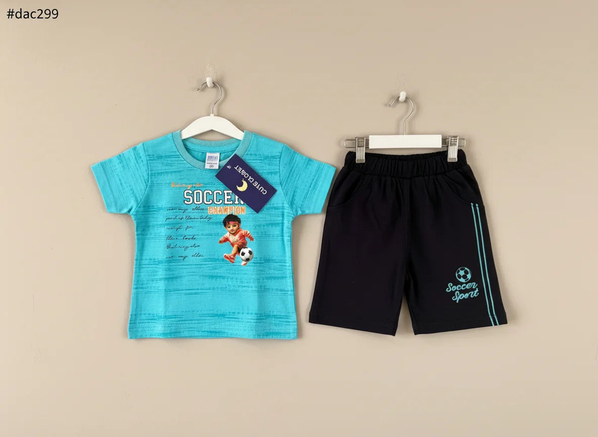Kids T-Shirt & Short Set" Different colours - Image 3
