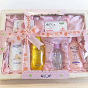 6-in-1 Baby Care Gift Set With Wooden Basket Nexton Brand