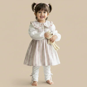 Turkish Frock With Teddy 1-4 Years Baby Girls