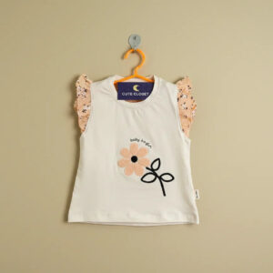 Baby Girl T-Shirt & Short Set" Embroidered Flower