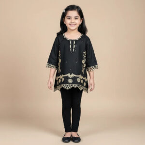 Black kurti Trouser Set 1-4 Year (Latest Collection) 2026
