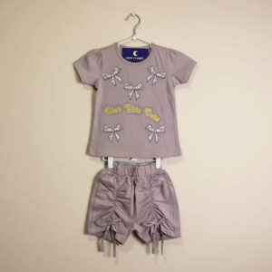 Trendy Baby Girls T-Shirt & Short Outfit Set