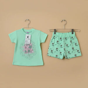Floral Kids T-Shirt & Shorts Outfit Set