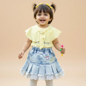 Stylish Baby Girls Skirt Set with Tights (3 PCS)