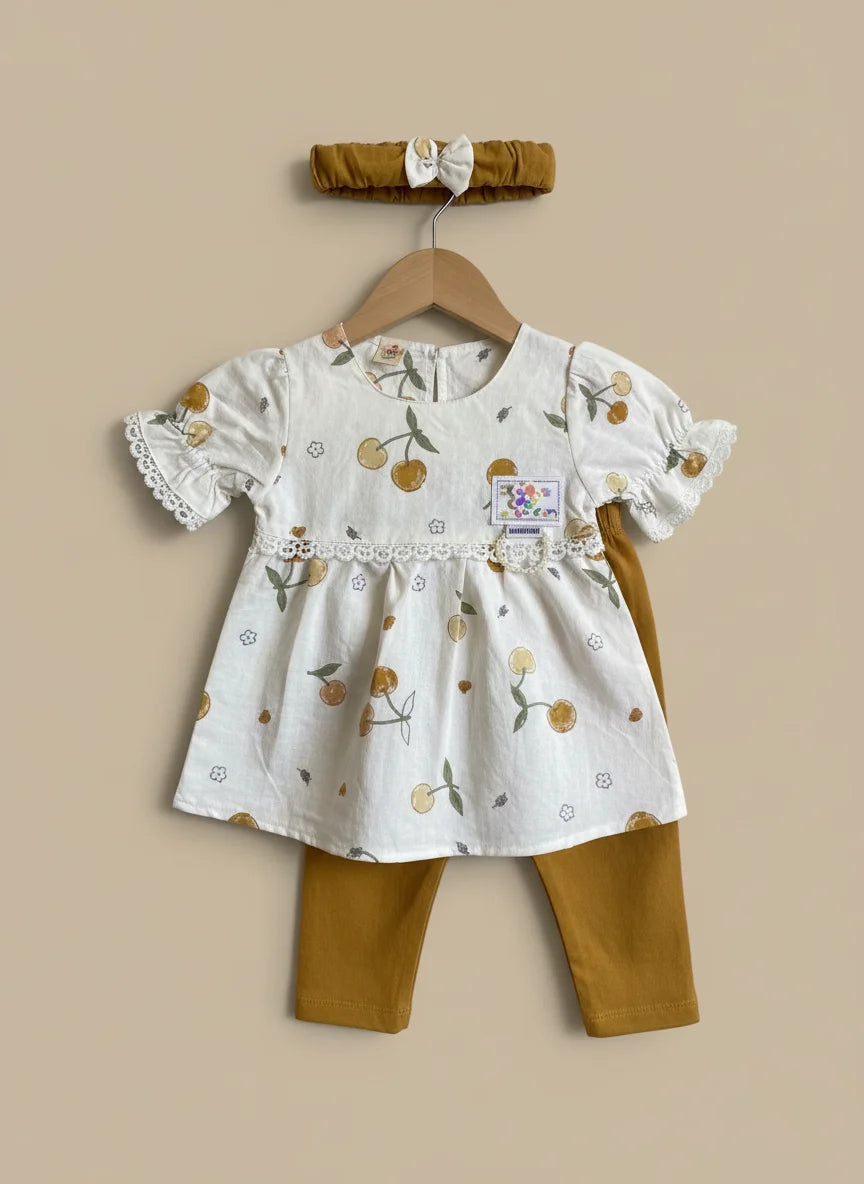 Baby Girl Frock with Matching Hair Band " 3 colours - Image 3