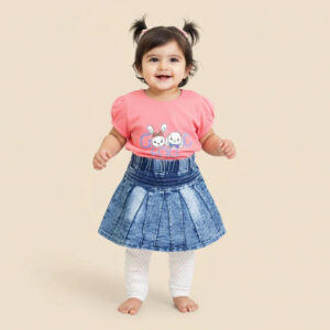 Baby Girls 3-Piece Skirt Set with Shirt & Tights