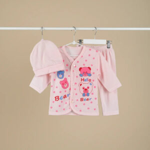Baby 3-Piece Soft Fabric Set (0–6 Months)