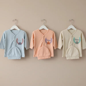 Pack of 3 Newborn Baby 3-Piece Outfit – Prince (0–6 Months)