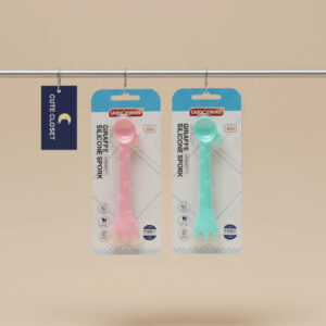 Soft Silicone Baby Spork (Giraffe Design)